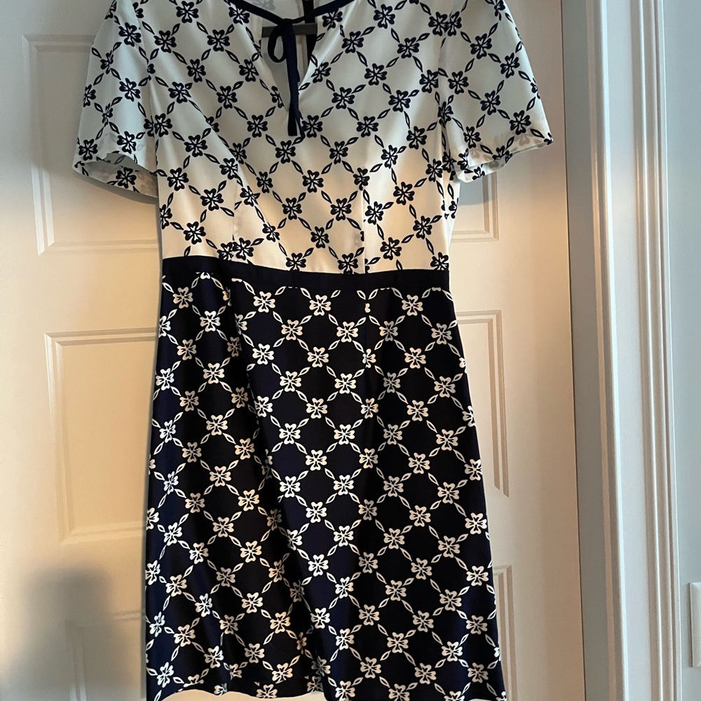 Draper James Black and White Floral Dress